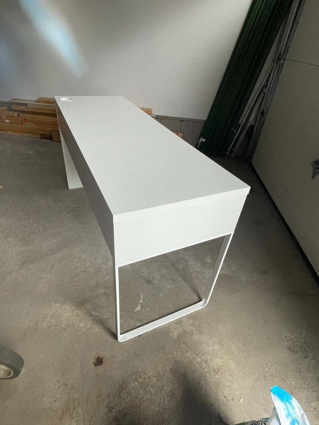 White Desk with Two Drawers