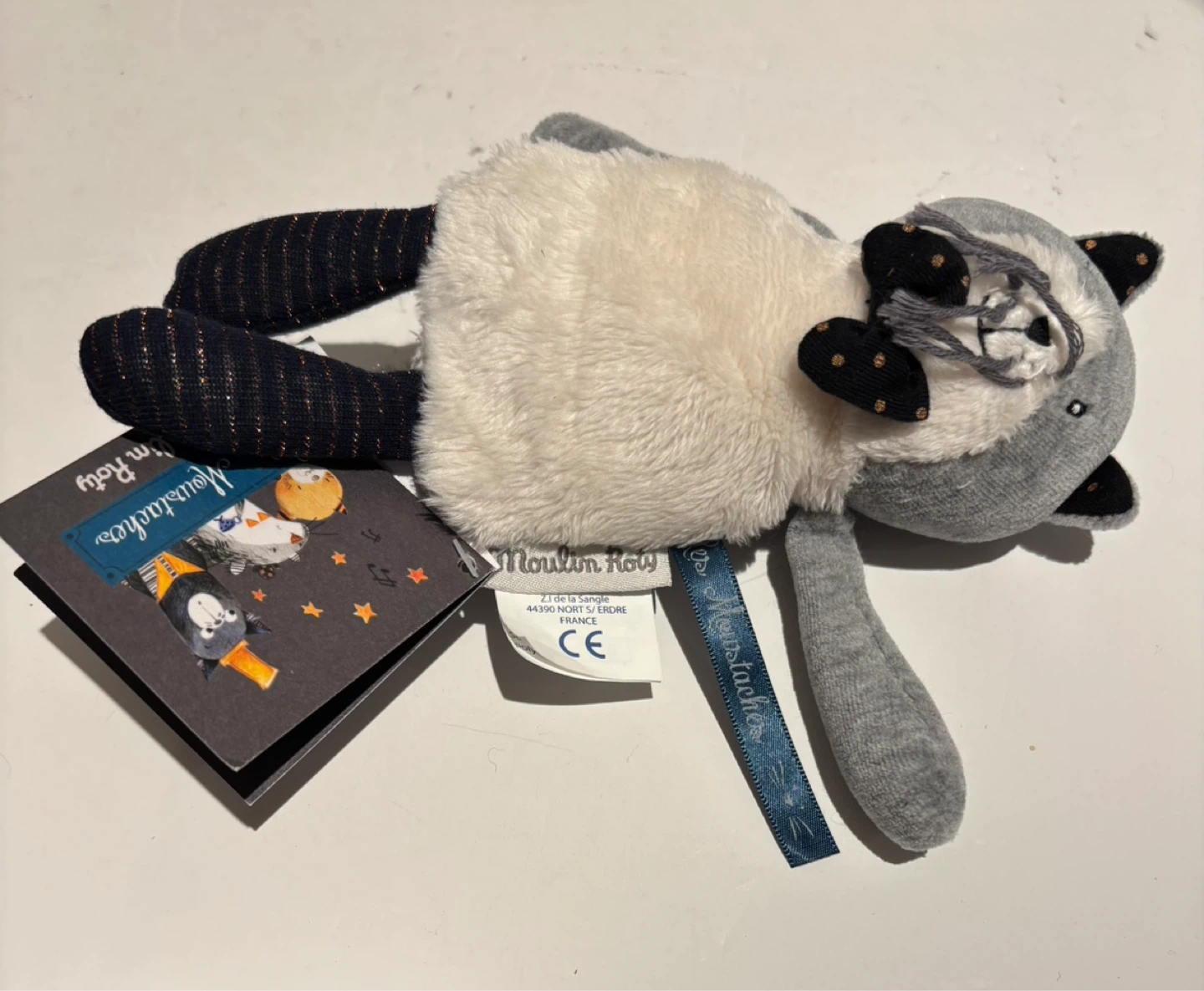 Moulin Roty Les Moustaches Raccoon Plush Toy - photo 3