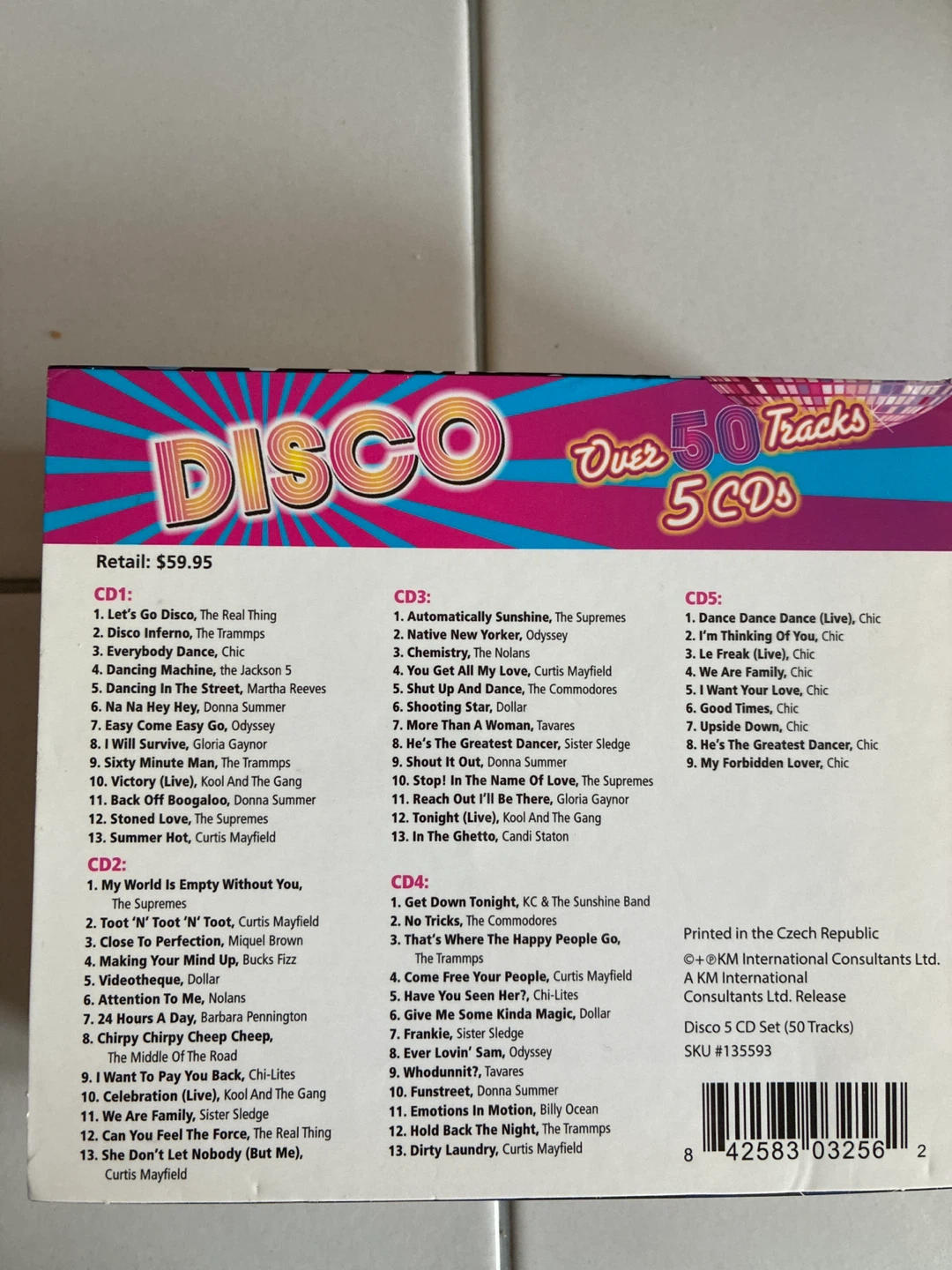 Disco 50 Tracks Over 5 CDs Original Artists Music Compilation - photo 2