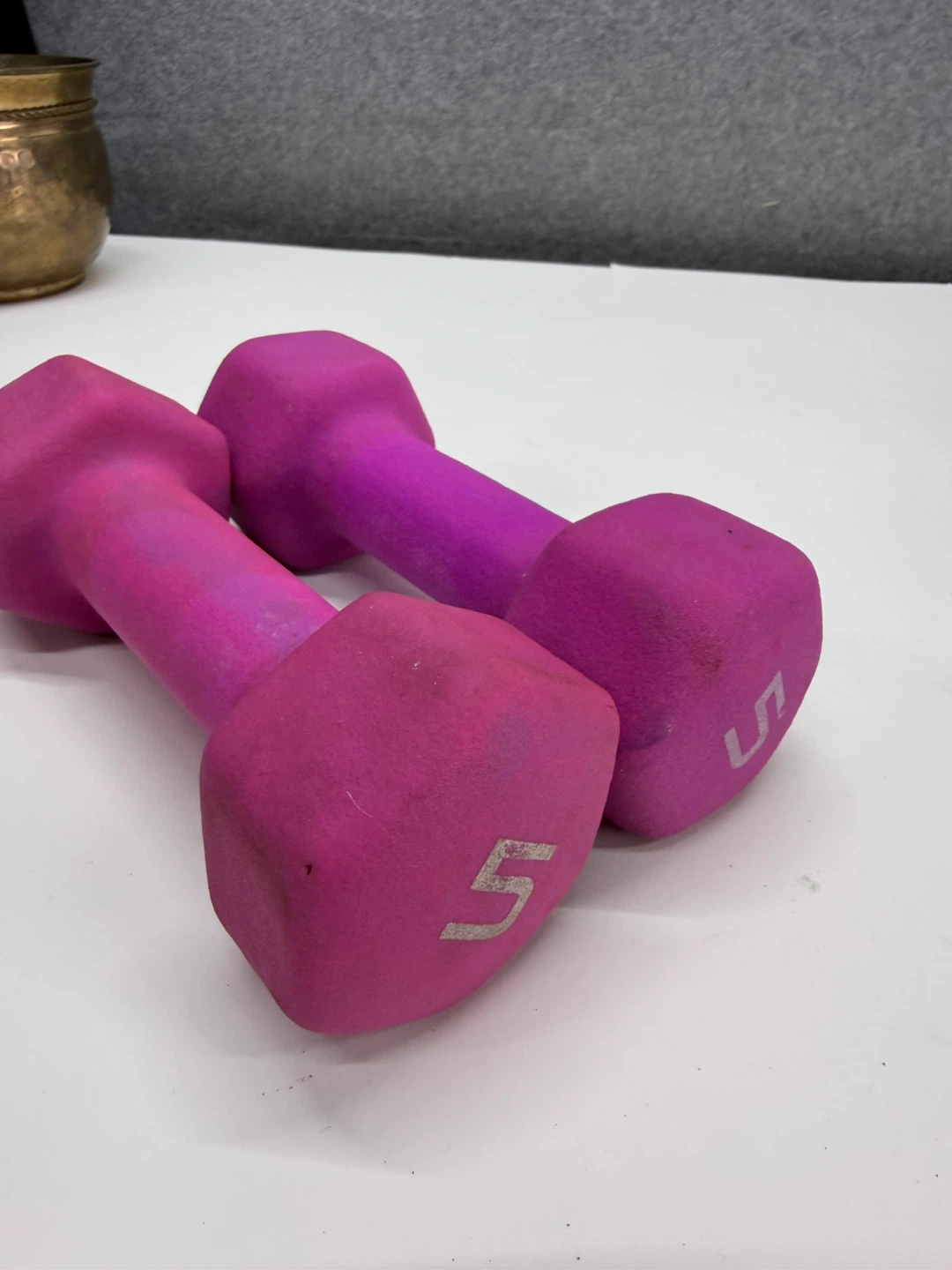 5 lb Dumbbells (Pair) - Pink/Purple - photo 4