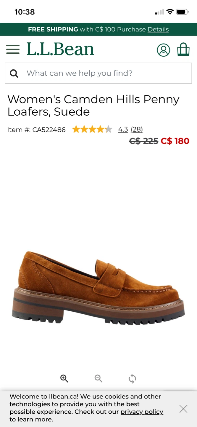 L.L.Bean Women's Camden Hills Suede Loafers size 9 - photo 4