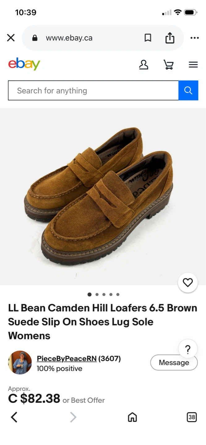 L.L.Bean Women's Camden Hills Suede Loafers size 9 - photo 3