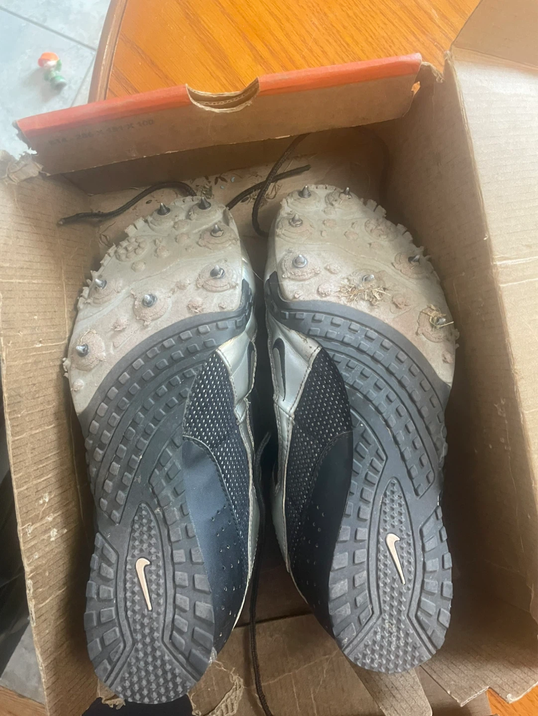 Nike Rival MD Spikes Track Running Shoes - Black/Silver - Size 8 - photo 2