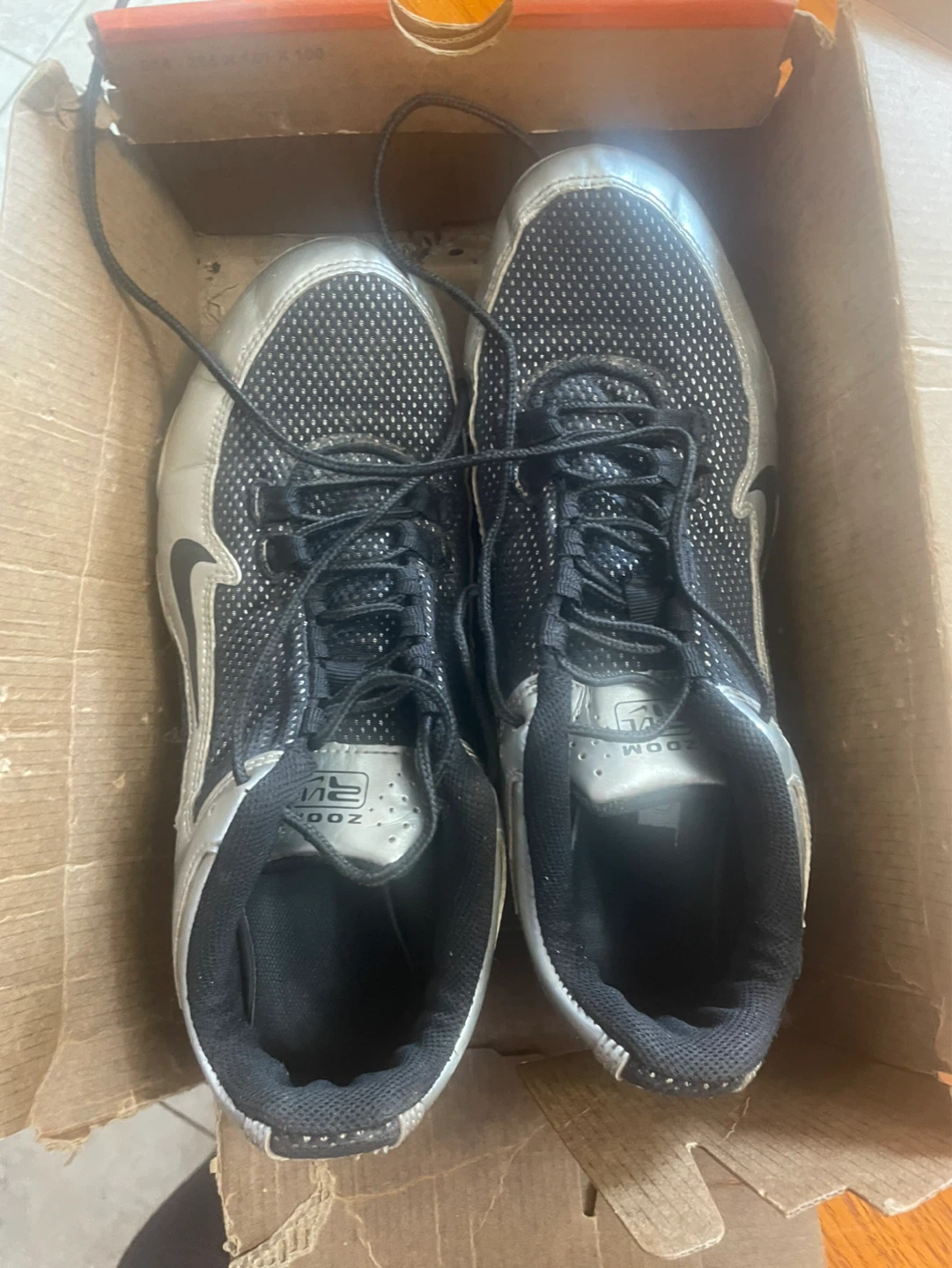 Nike Rival MD Spikes Track Running Shoes - Black/Silver - Size 8