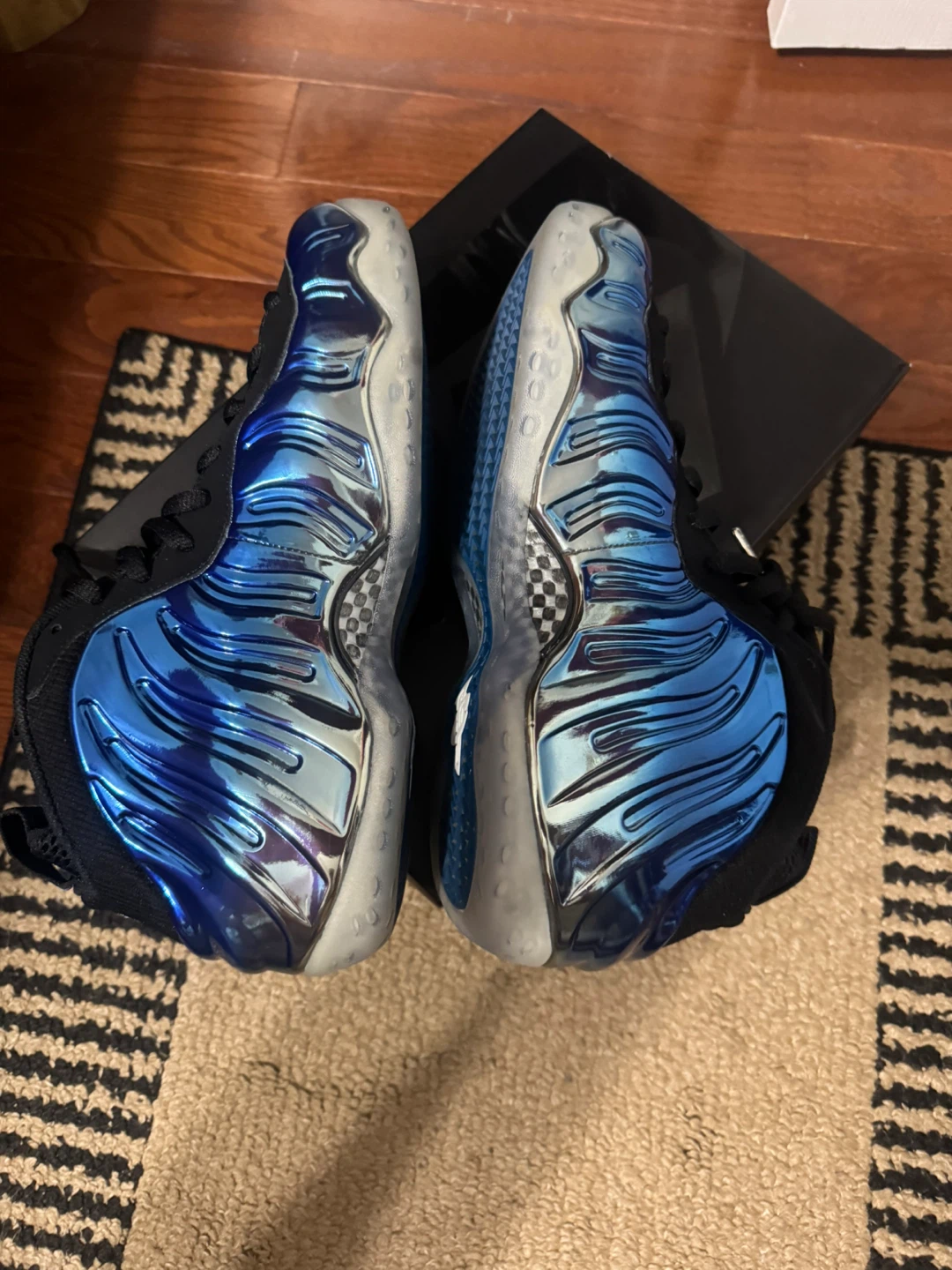 Nike Air Foamposite One PRM "Blue Mirror" Mens Basketball Shoes - photo 5