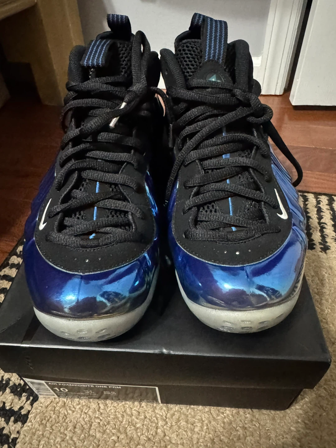 Nike Air Foamposite One PRM "Blue Mirror" Mens Basketball Shoes