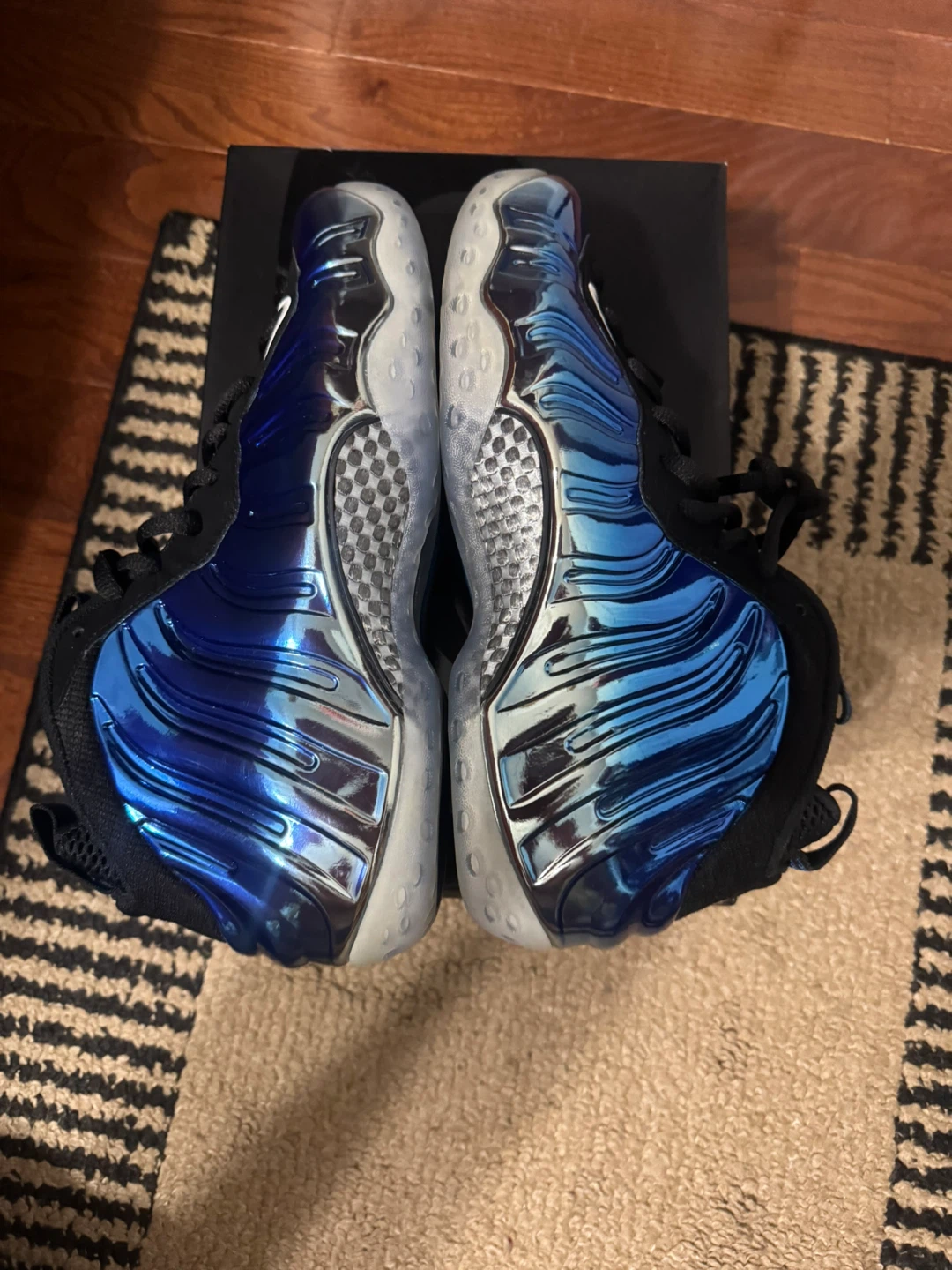 Nike Air Foamposite One PRM "Blue Mirror" Mens Basketball Shoes - photo 3
