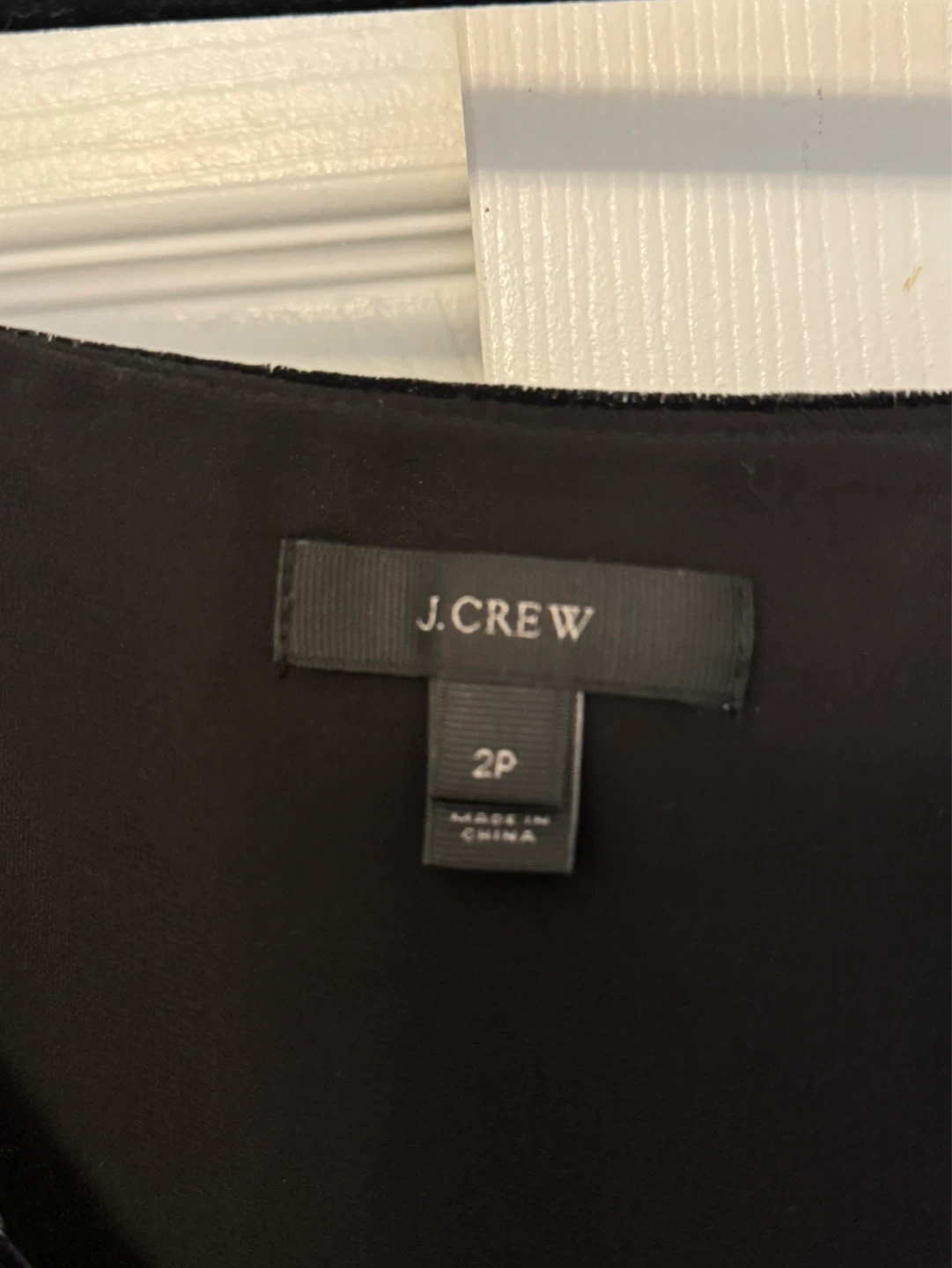 J.Crew Black Velvet Ruffle Cami Top Size 2P - photo 3