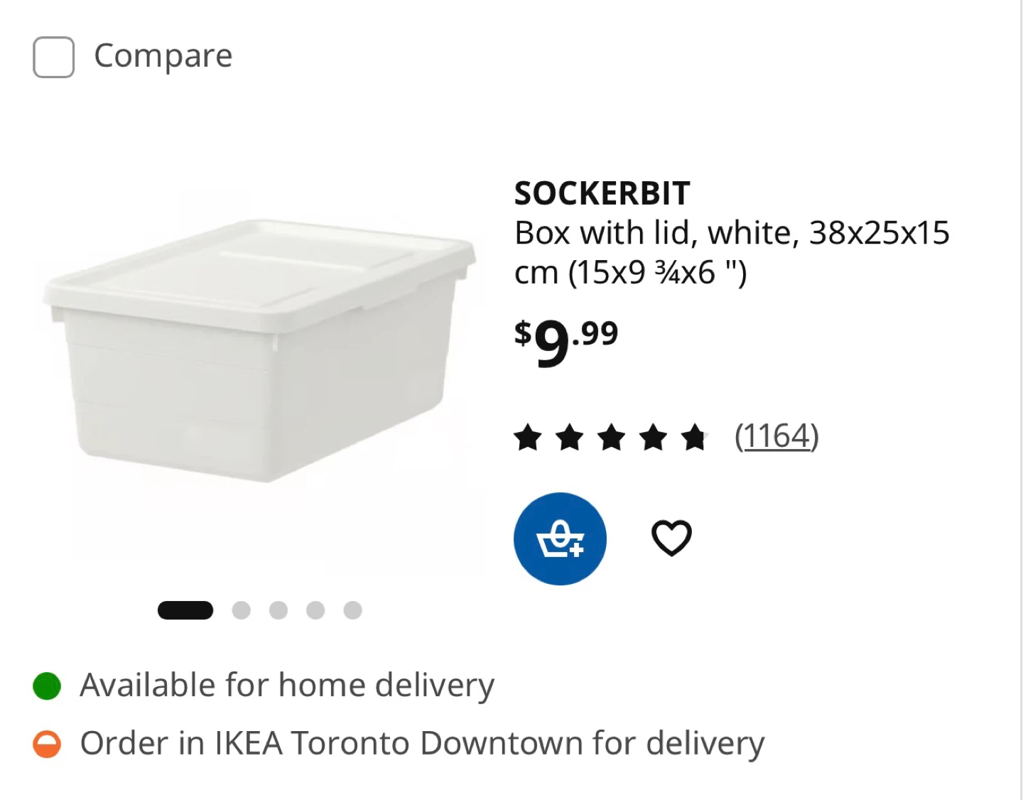 IKEA SOCKERBIT Storage Box with Lid - photo 3