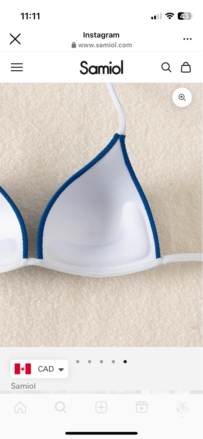 Samiol Royal Blue Contrast Bikini Set - Small - photo 3