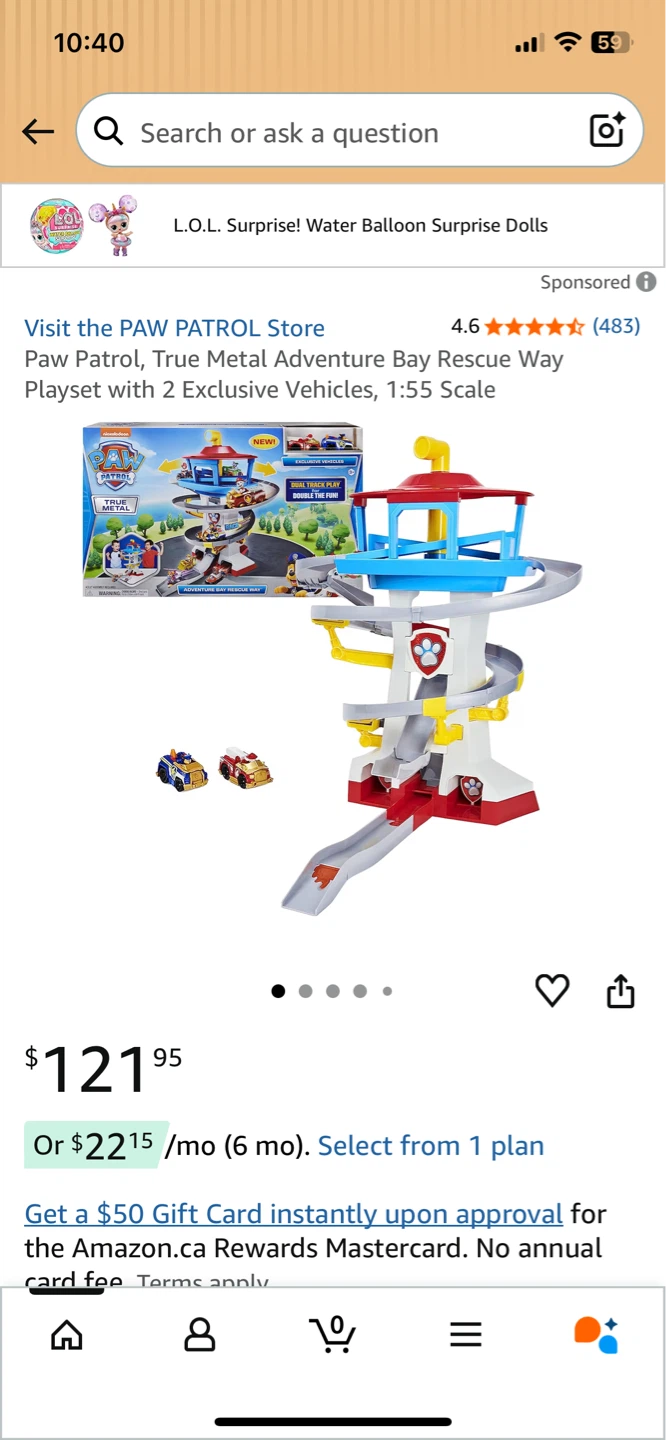 Paw Patrol True Metal Adventure Bay Rescue Tower Playset