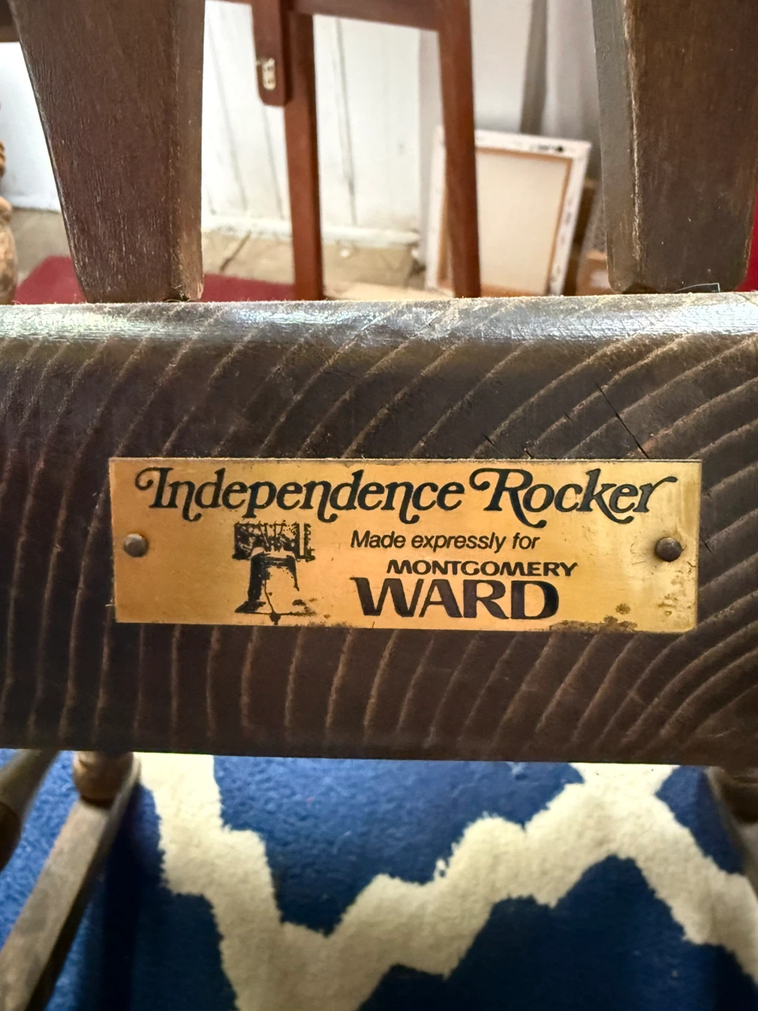 Vintage Montgomery Ward Independence Rocker Wooden Chair - photo 2