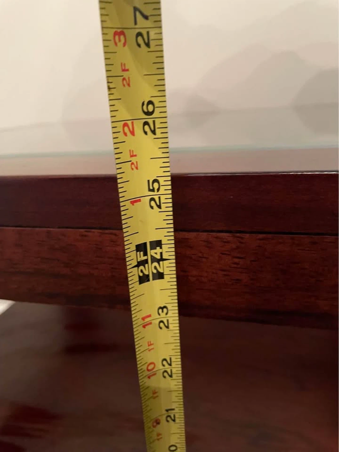 Free Wooden End Table with Glass Top - photo 5