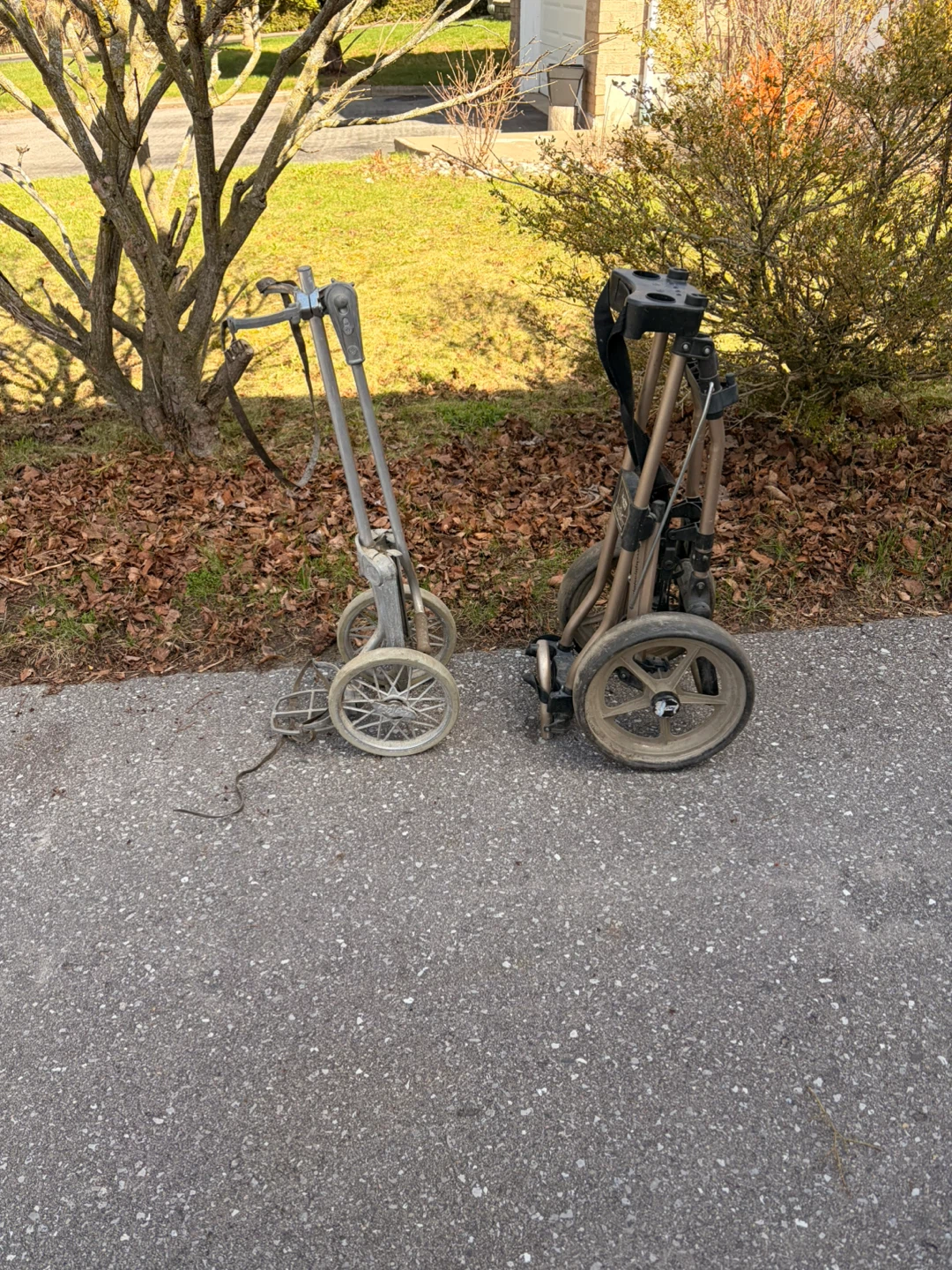Two Golf Push Carts