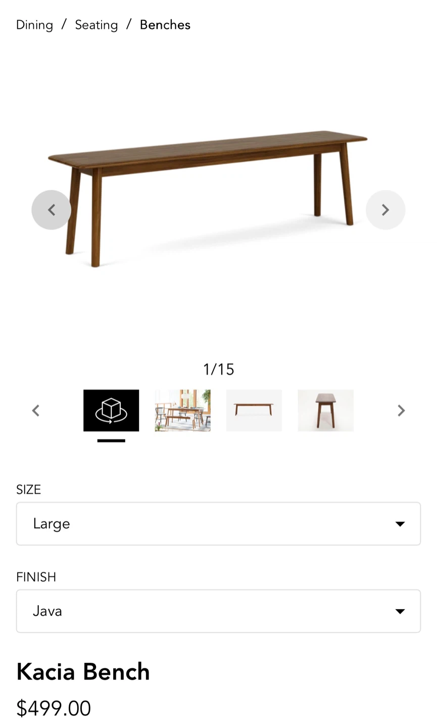 EQ3 Dining Table & Bench Seating - photo 5