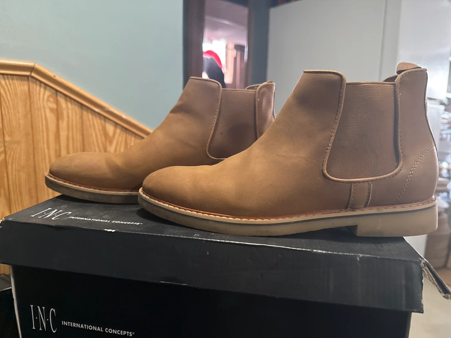 INC International Concepts Brown Suede Chelsea Boots