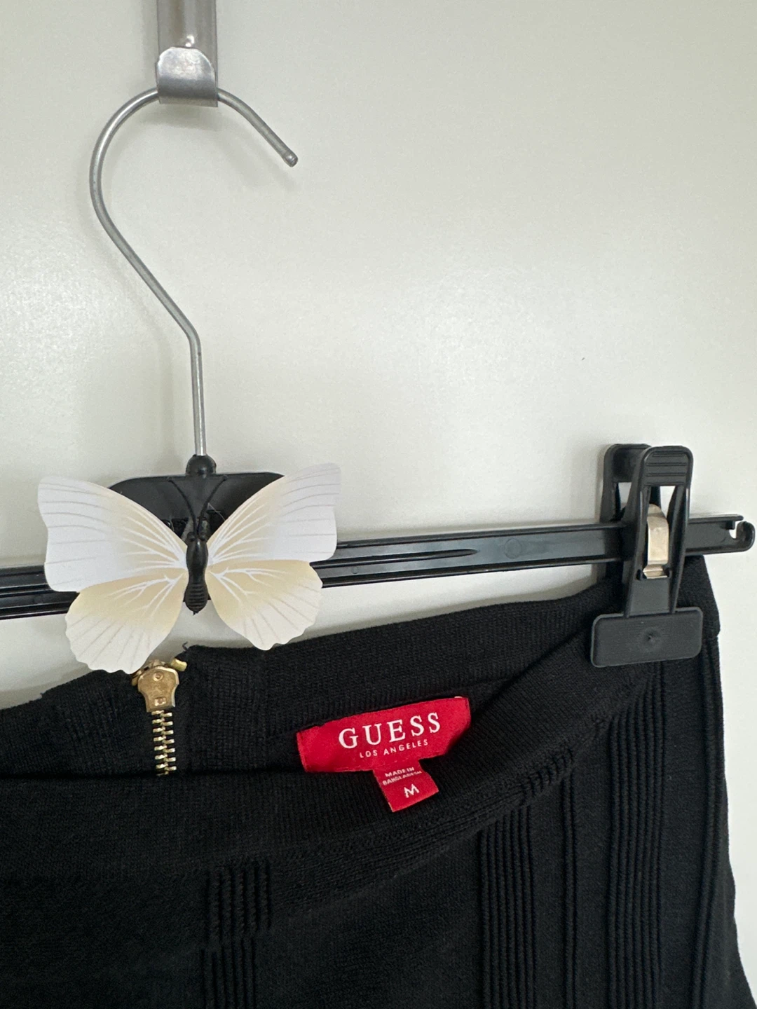 Guess Black Ribbed Mini Skirt Size M - photo 2
