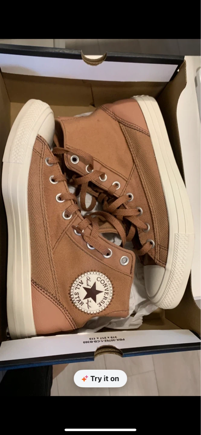 Converse Chuck Taylor All Star High Top Shoes - Brown, Size 8.5