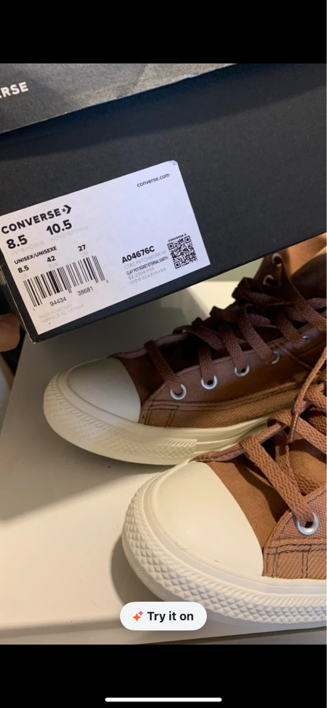 Converse Chuck Taylor All Star High Top Shoes - Brown, Size 8.5 - photo 2
