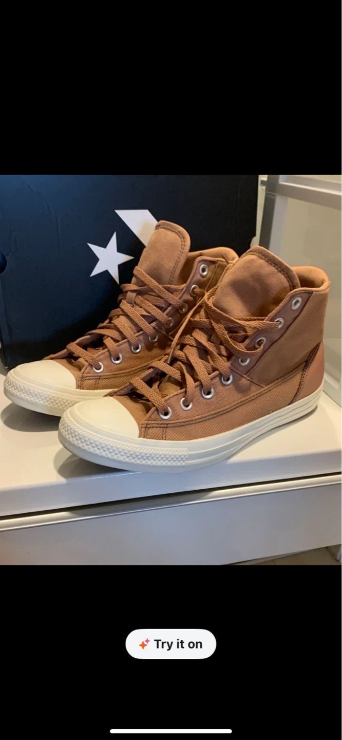 Converse Chuck Taylor All Star High Top Shoes - Brown, Size 8.5 - photo 3