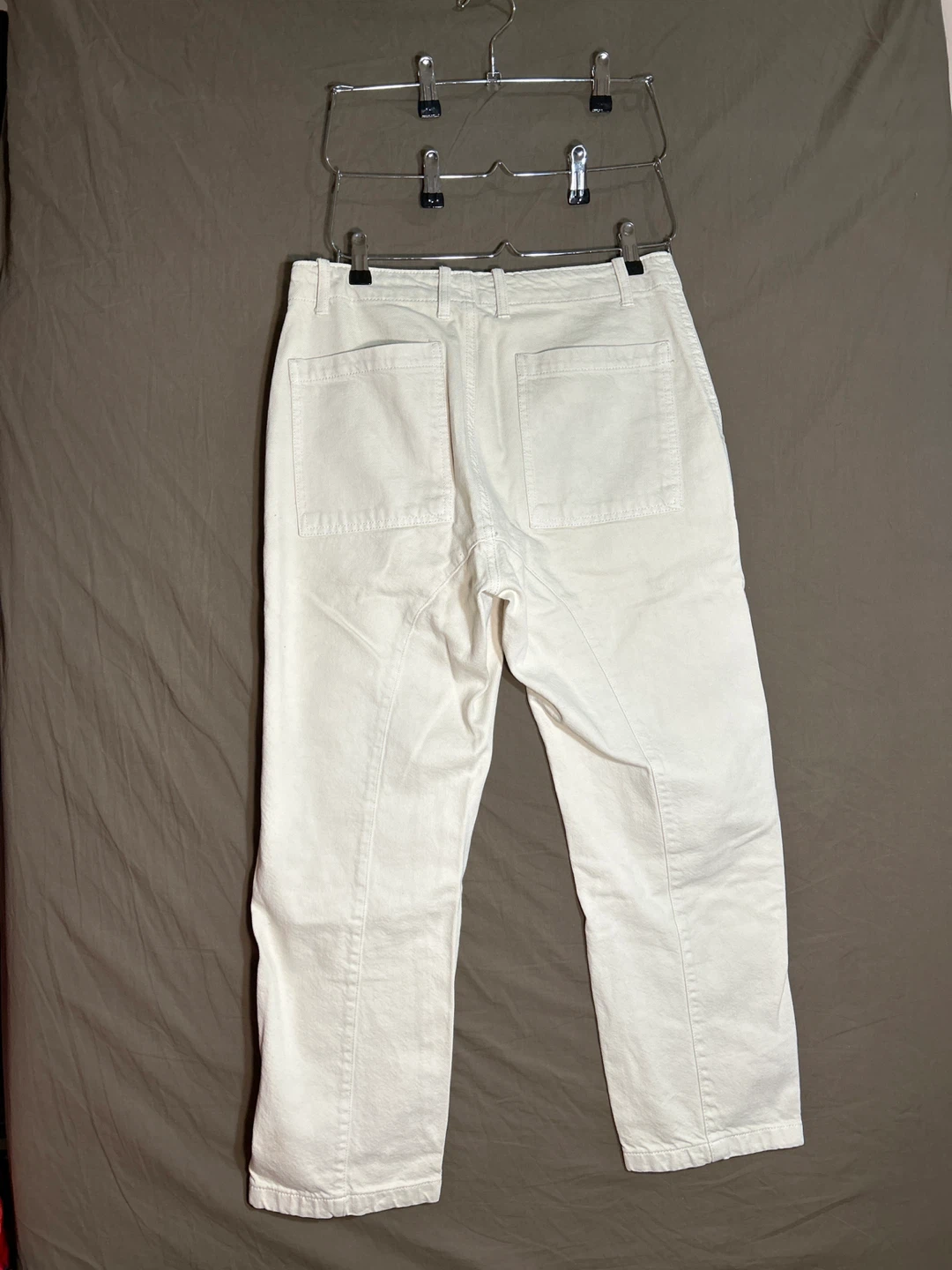 Women ZARA Cream Utility Pants - Size S - photo 2