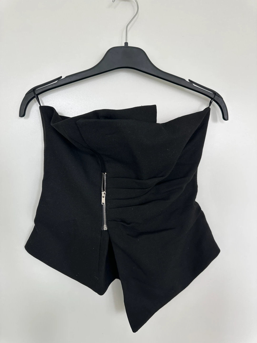 Zara Black Corset Top with zipper detailing