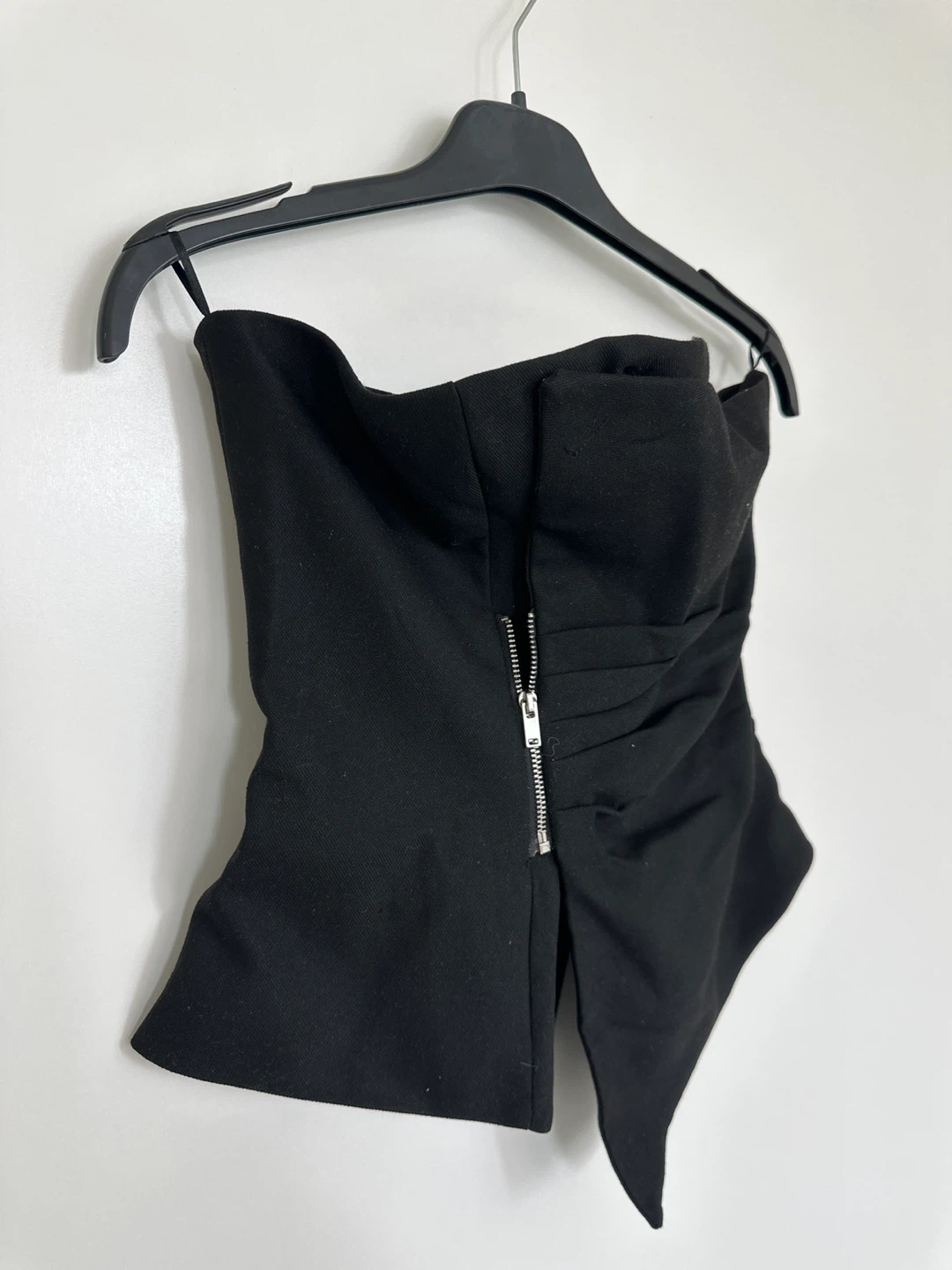 Zara Black Corset Top with zipper detailing - photo 2