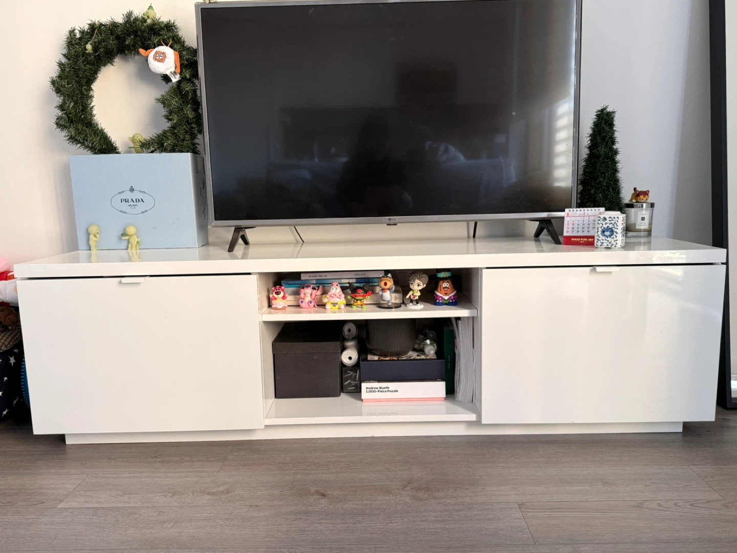 IKEA BYÅS TV Bench - High Gloss White - photo 3