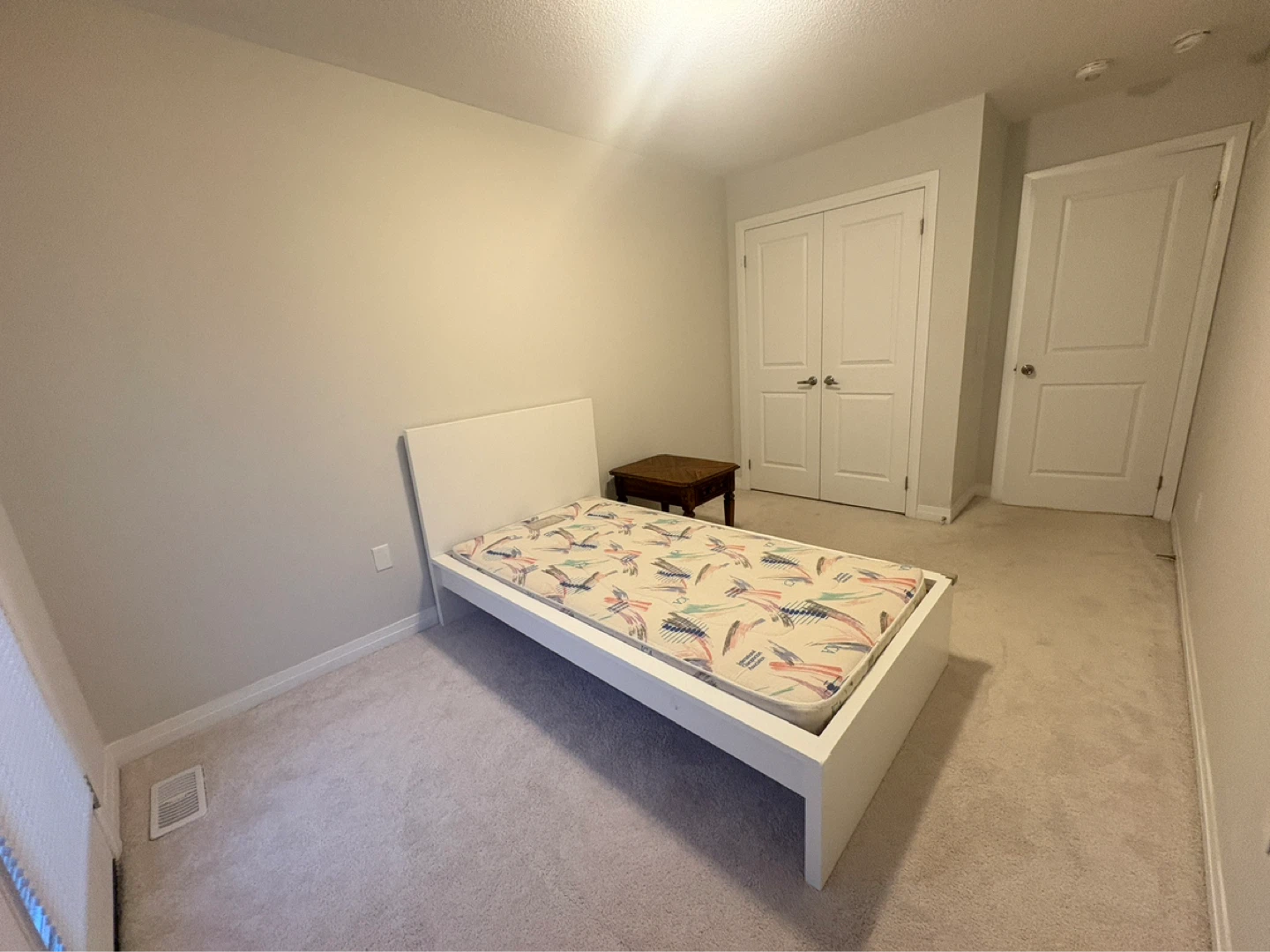 White Bed Frame with Mattress - photo 2