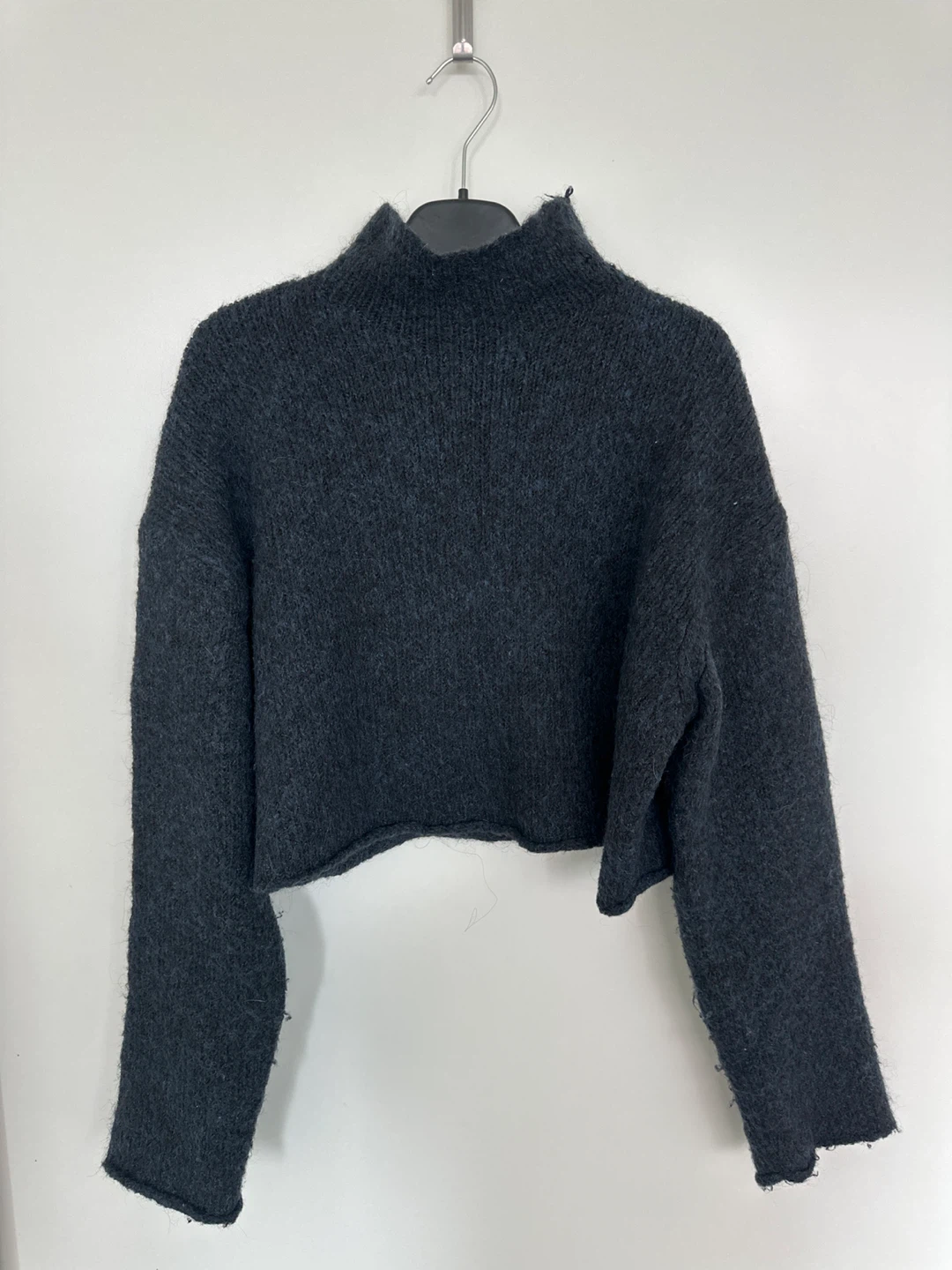 ZARA Cropped Mock Neck Sweater