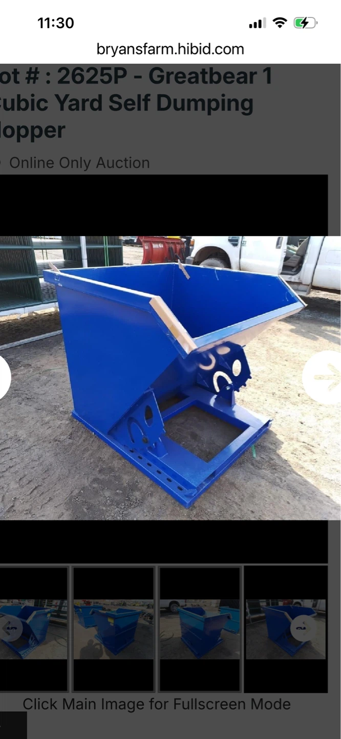 Greatbear 1 Cubic Yard Self Dumping Hopper