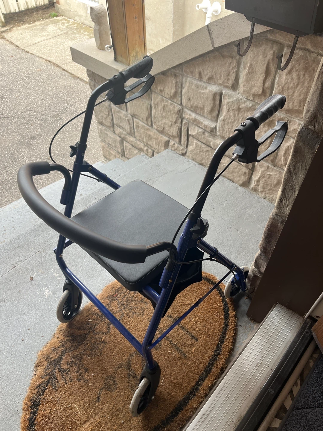Blue Rollator Walker with Seat
