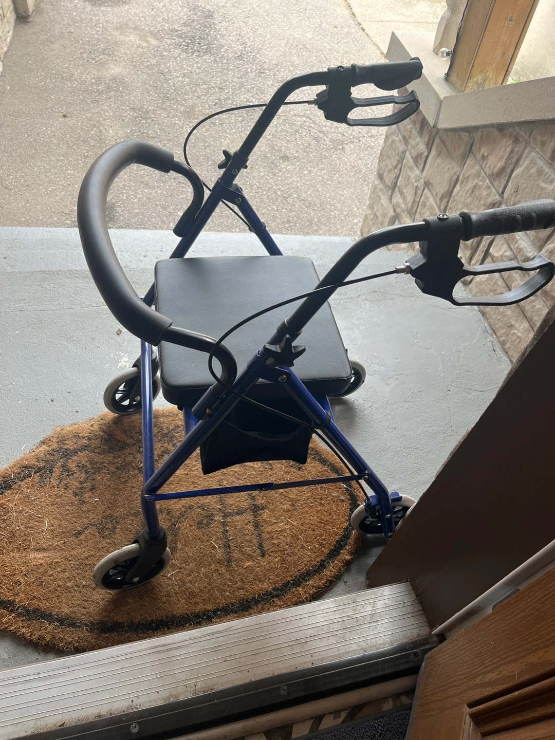 Blue Rollator Walker with Seat - photo 2