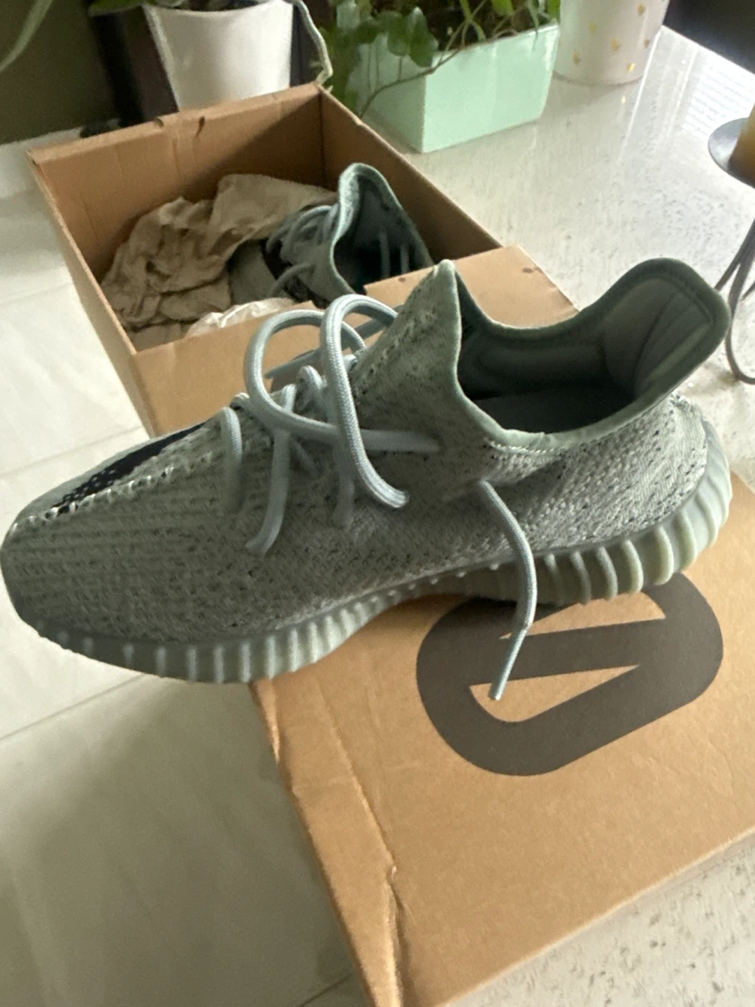 Adidas Yeezy Boost 350 V2 Salt/Crblck/Salt Sneakers US 5