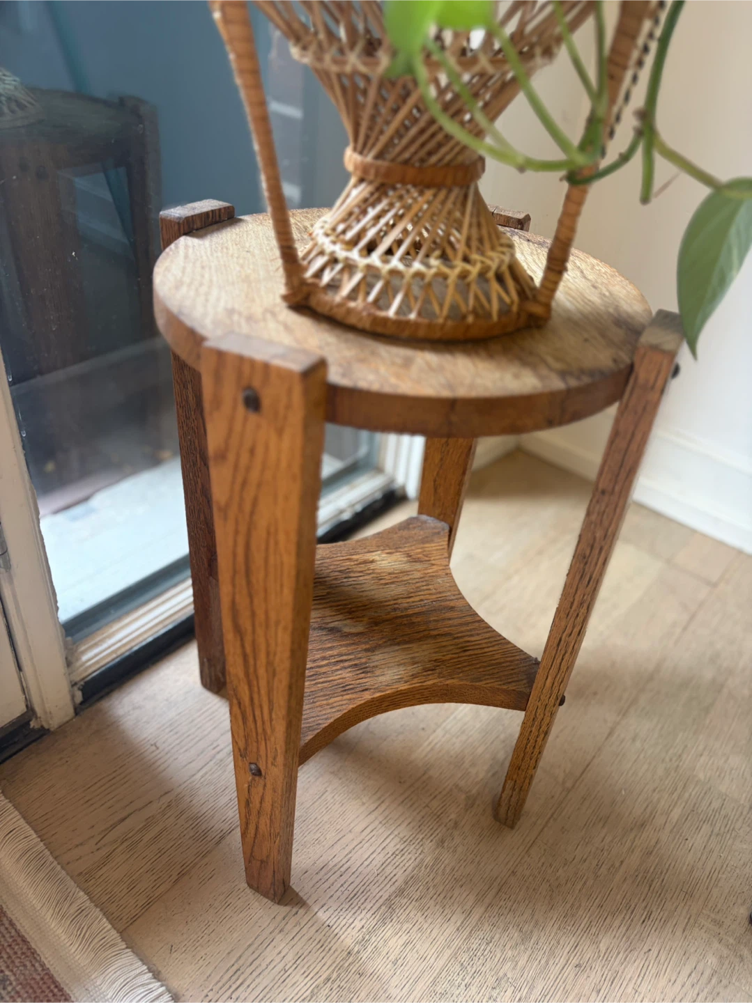 Vintage Wooden Plant Stand - photo 2