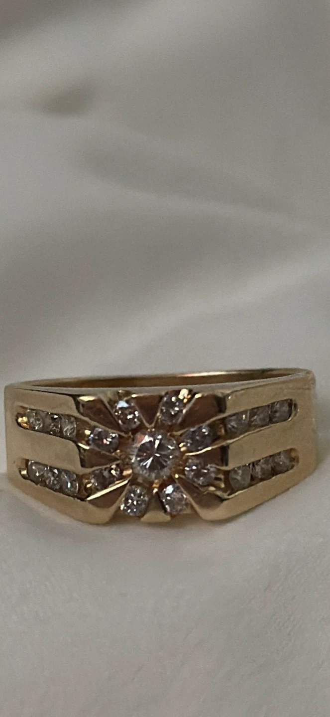 14k Gold Ring with Diamonds