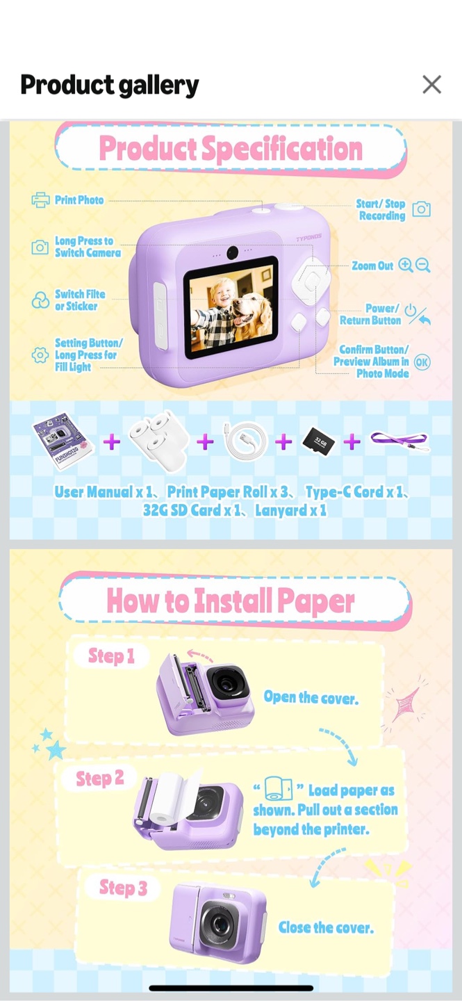 Instant Digital Camera Funshot20 - Purple - photo 3