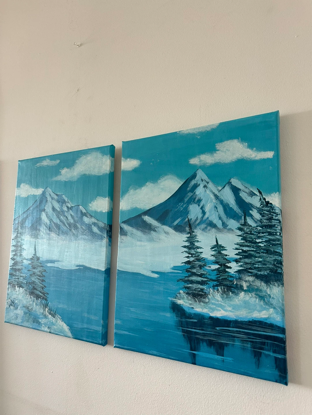 Set of 2 Winter Landscape Paintings - photo 3