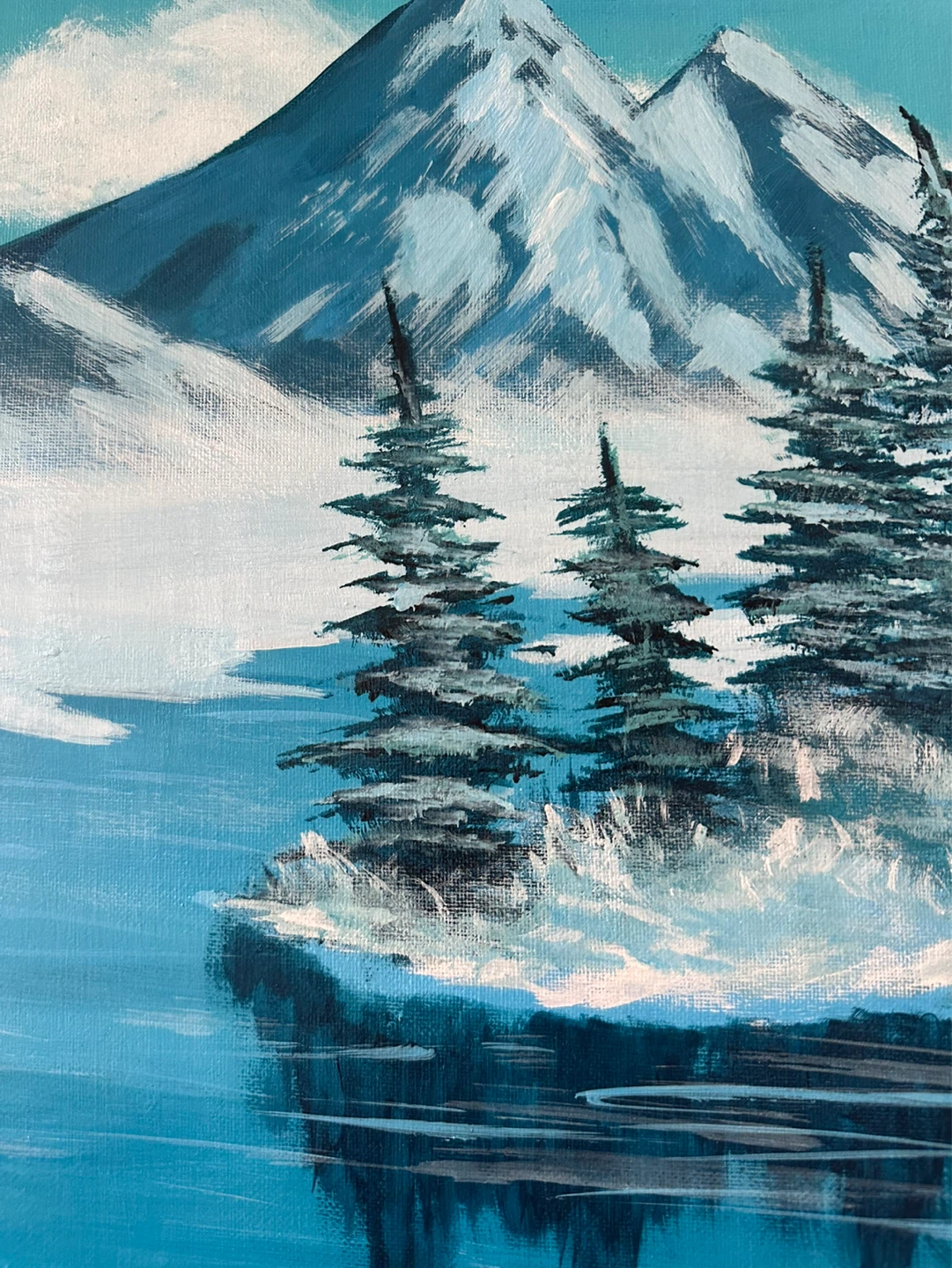 Set of 2 Winter Landscape Paintings - photo 4