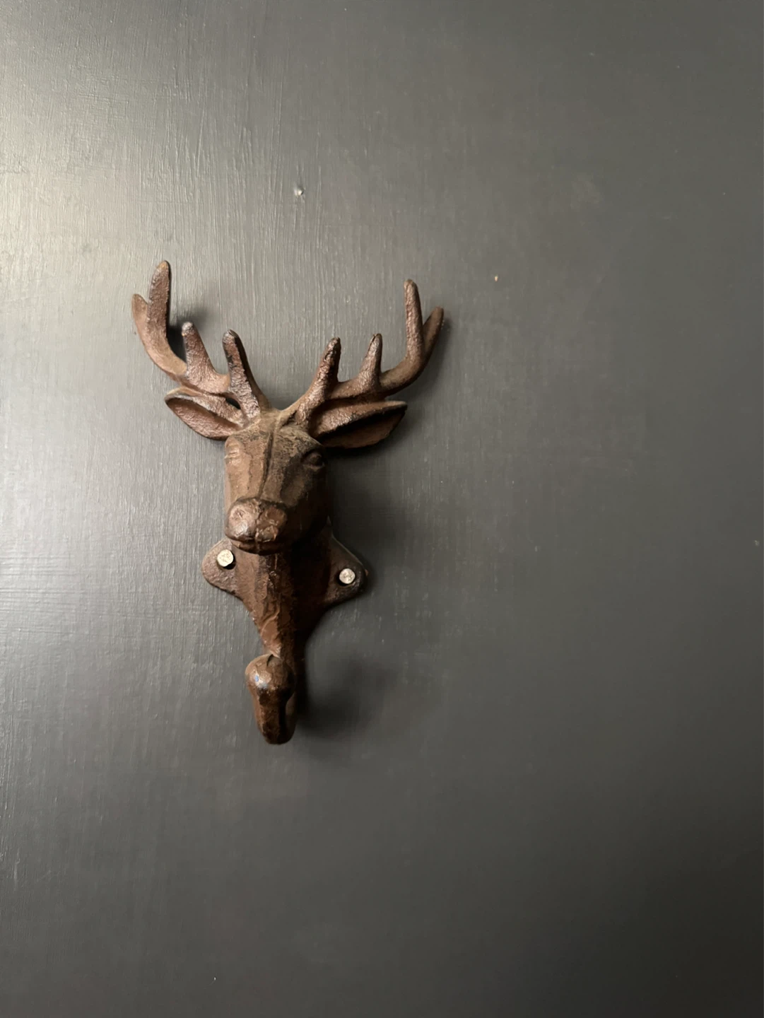 Cast Iron Deer Head Wall Hook - photo 2