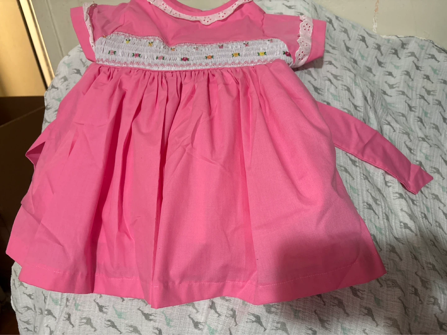 Pink Smocked Baby Dress
