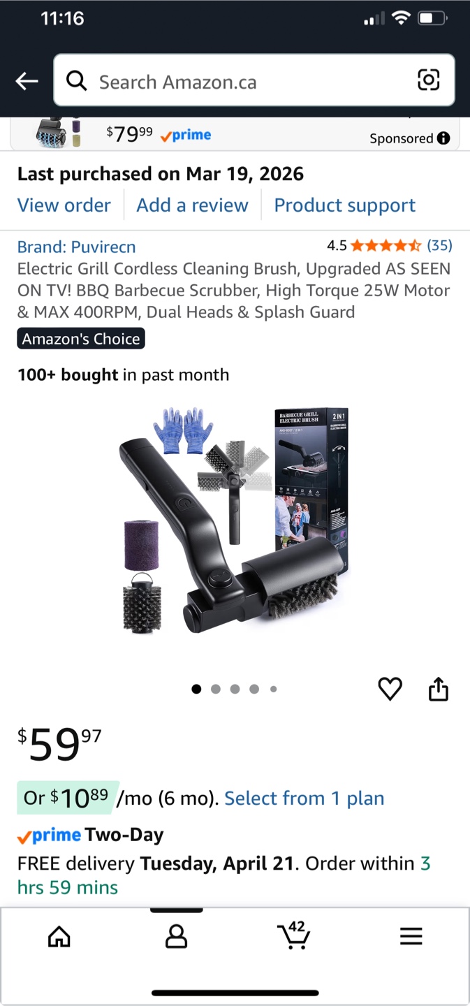 Puvirecn Electric Grill Cleaning Brush