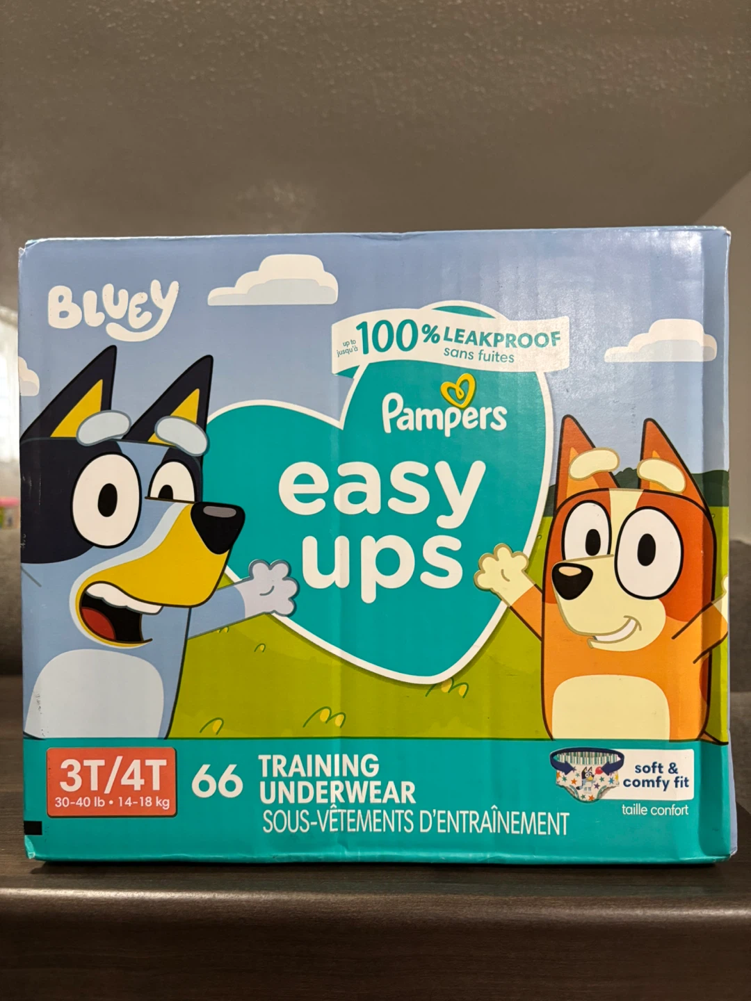 Pampers Bluey Easy Ups Training Underwear Size 3T/4T - 66 Count
