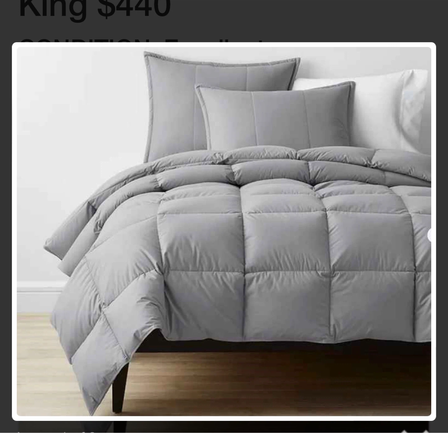 King Size Down Alternative Comforter - Grey