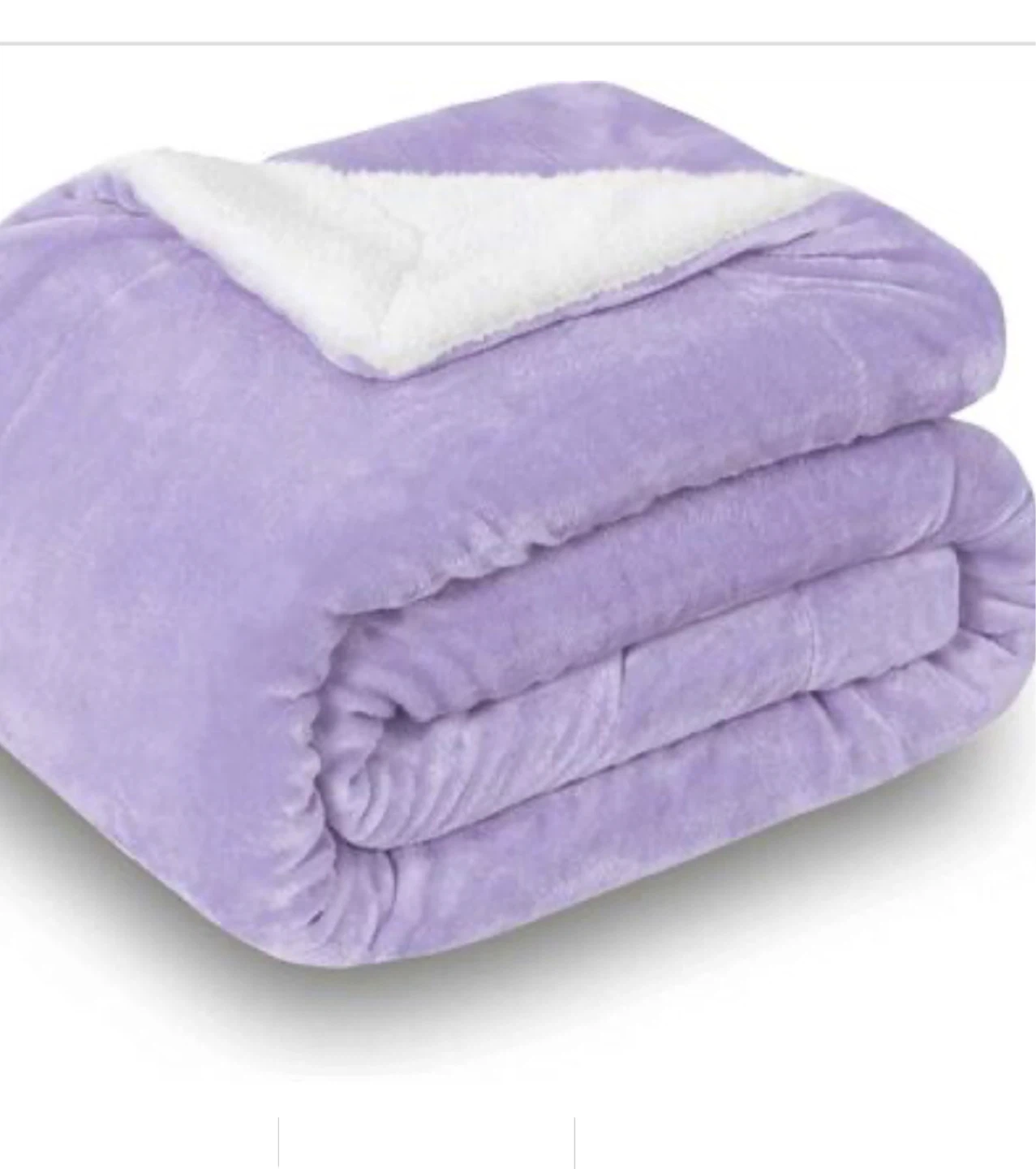 Twin Purple Sherpa Fleece Blanket