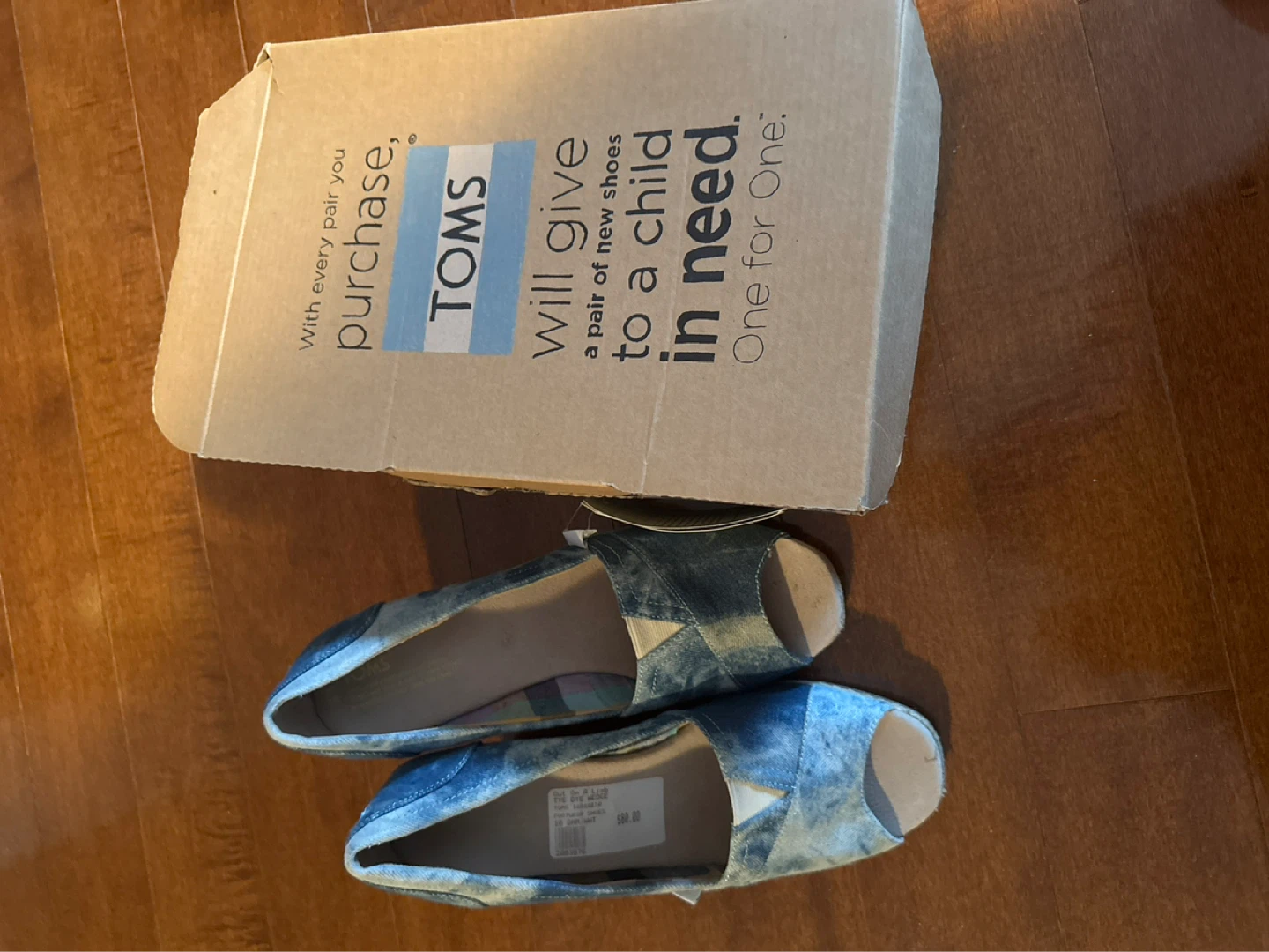 TOMS Women's Denim Wedge Espadrille Shoes