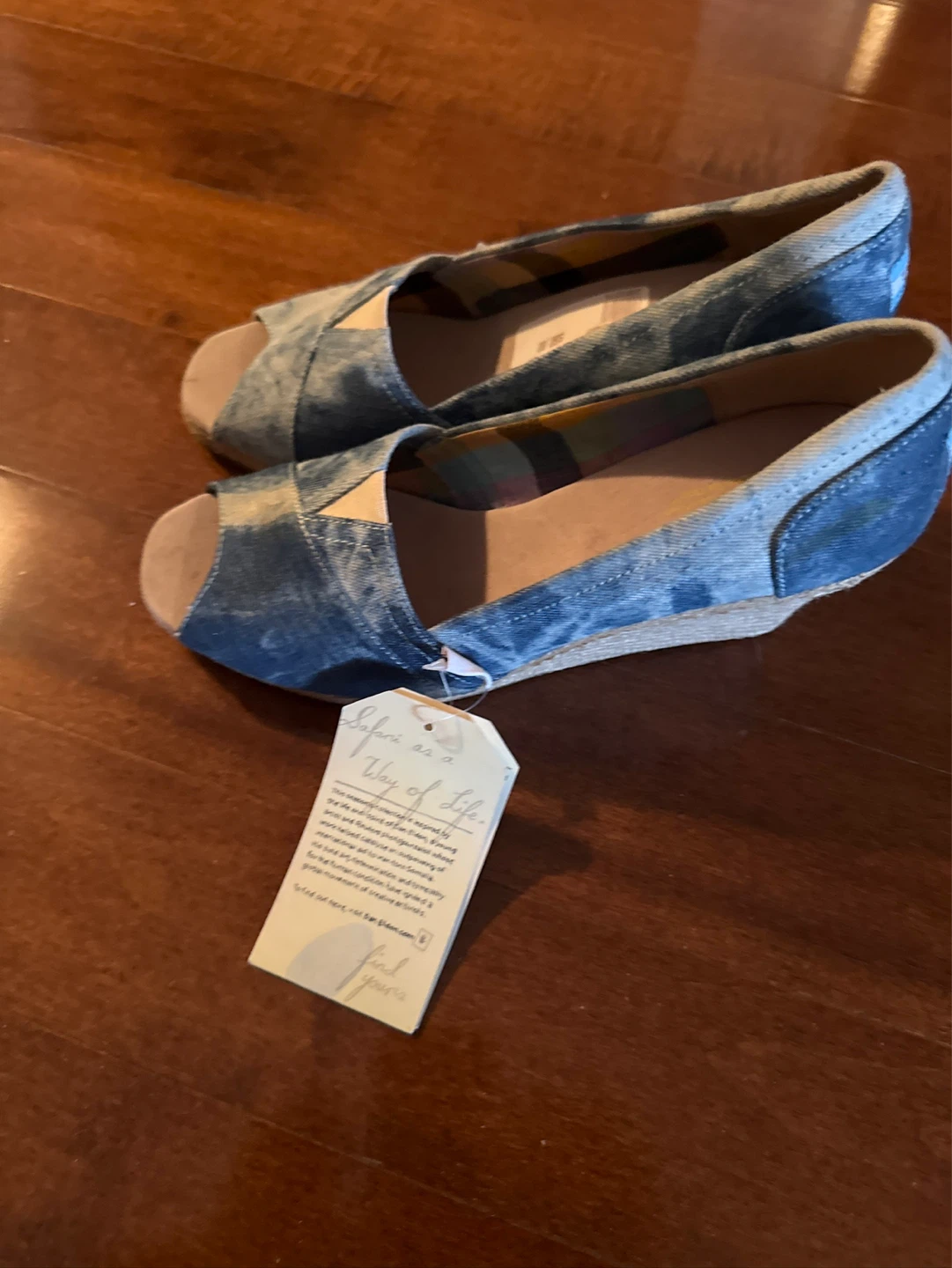 TOMS Women's Denim Wedge Espadrille Shoes - photo 3