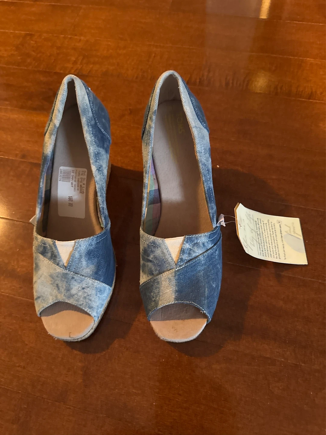 TOMS Women's Denim Wedge Espadrille Shoes - photo 4