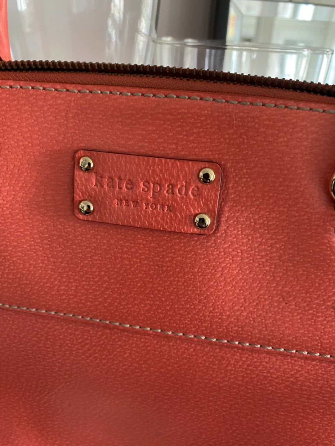 Kate Spade Coral Leather Dome Satchel Bag - photo 3