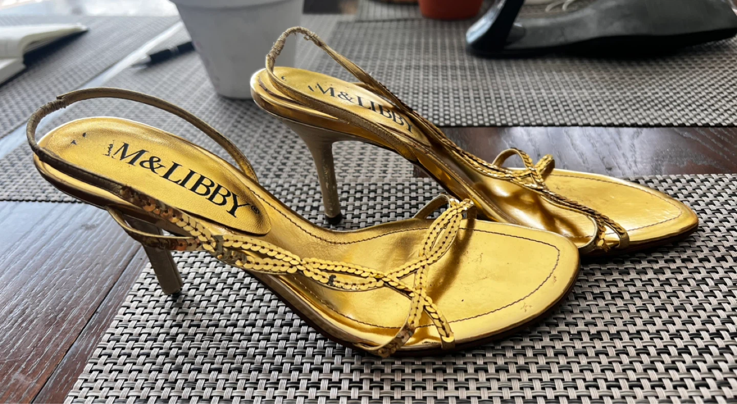 SAMM&Libby Gold Heeled Sandals - photo 2